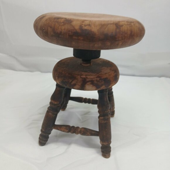 Vintage Doll Wooden Stool - Picture 9 of 12